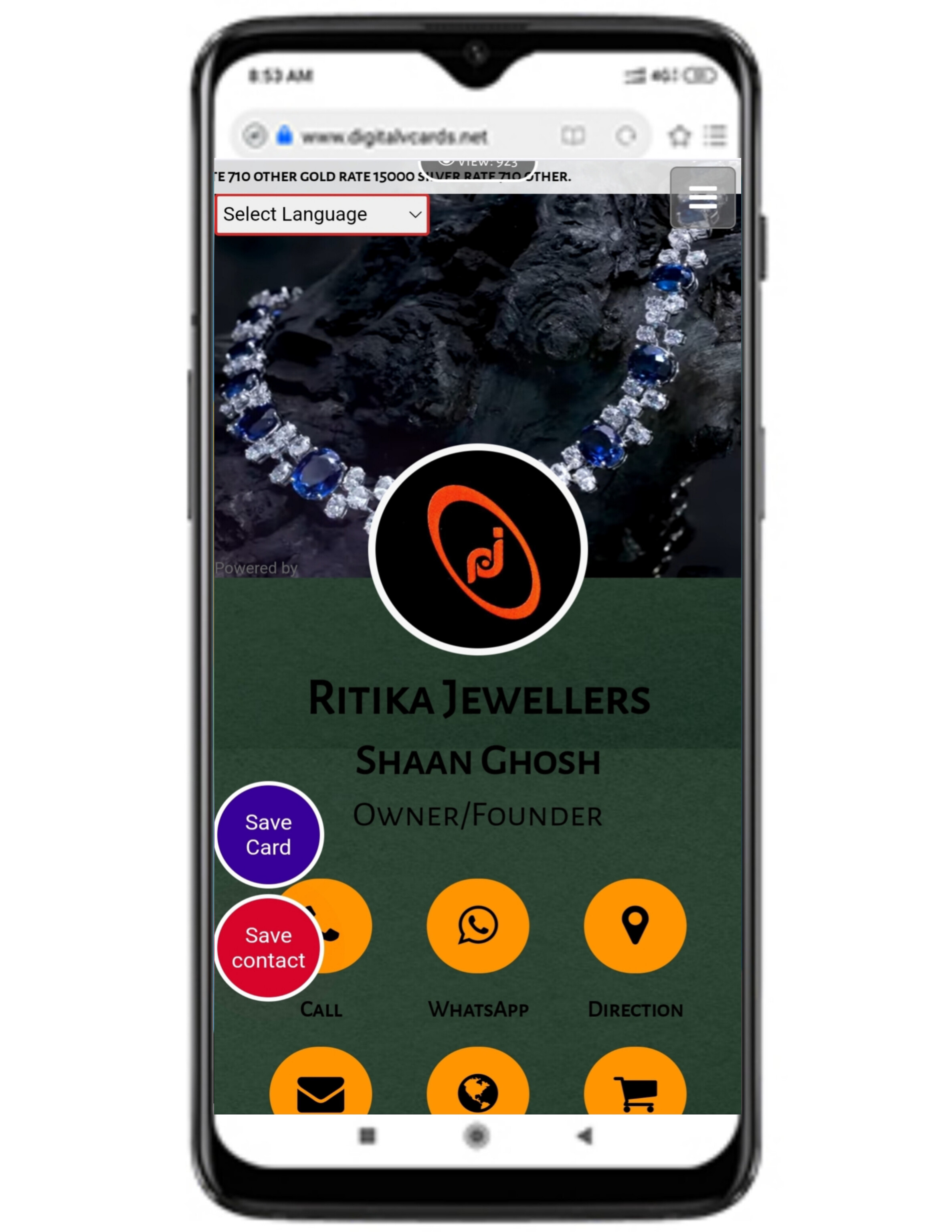 Digital Business Card Template 1 Digital Business Card Template 1